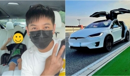 Lâm Chí Dĩnh và con trai gặp tai nạn nghiêm trọng, chiếc Tesla mới mua bốc cháy dữ dội