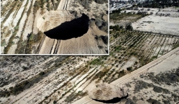 Hoang mang trước hố tử thần bí ẩn lớn dần tại Chile, sau một tuần đủ 'nuốt trọn' Khải Hoàn Môn