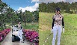 Phương Oanh có 'nhảy dựng' khi bị chê mặc 'phèn' ra sân golf?