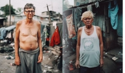 Chùm ảnh: Bill Gates, Mark Zuckerberg và loạt tỷ phú giàu nhất thế giới bị AI 'chuyển khẩu' ra xóm liều