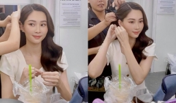 Hoa hậu Đặng Thu Thảo đẹp bất chấp camera thường trong loạt ảnh hậu trường