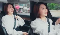 Gây tranh cãi khi vừa lái xe vừa quay vlog, Hồng Diễm lên tiếng đính chính