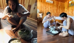 Nam Em mặc trang phục xuề xòa, ngồi đất ăn uống khiến dân tình thích thú