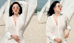 Khoe dáng quyến rũ khi đi du lịch, Bảo Thy lộ vòng 2 lùm lùm, nghi vấn mang thai con đầu lòng