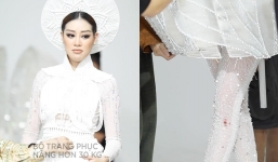 Khán giả lo lắng khi Khánh Vân mặc quốc phục nặng 30kg đến mức chảy máu 