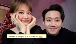 Khoe ảnh cùng bà xã đi ăn tình tứ, dân tình nói một câu khiến Trấn Thành 'méo mặt'