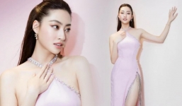 Lương Thùy Linh thả dáng trong chiếc váy cắt xẻ ôm sát táo bạo khiến fan rạo rực