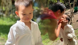 Kim Lý xả ảnh bình yên bên con nhưng khoảnh khắc của quý tử lại chiếm trọn spotlight