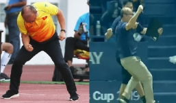 Khoảnh khắc HLV Park Hang Seo ăn mừng cuồng nhiệt sau bàn thắng phút bù giờ