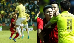 Quang Hải 'nổi điên' chỉ  thẳng mặt cầu thủ sút vào chỗ hiểm của Công Phượng 