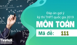 Đáp án gợi ý môn Toán mã đề 111 tốt nghiệp THPT quốc gia năm 2019 