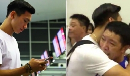 Bố mẹ Đoàn Văn Hậu không kìm nổi nước mắt khi tiễn con trai sang châu Âu thi đấu 