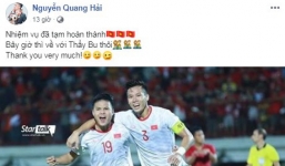 ĐT Việt Nam hoàn thành nhiệm vụ, Quang Hải mong về với 'thầy bu' sau chiến thắng Indonesia