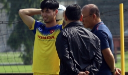 ĐT Việt Nam lao vào tập luyện ngay sau chiến thắng trước UAE 