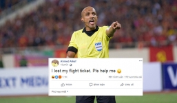 Trọng tài Al Kaf thông báo mất vé máy bay tại sân bay Nội Bài?