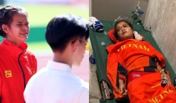 Nữ VĐV điền kinh kiệt sức, phải thở oxy sau khi đoạt HCĐ cho đoàn thể thao Việt Nam 