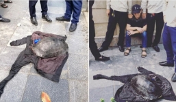 Nam thanh niên câu trộm rùa ở Hồ Gươm bị bắt giữ