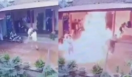 Níu kéo vợ không thành, con rể tưới xăng đốt nhà bố vợ ngày 28 Tết