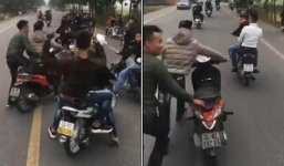 Nhóm thanh niên 'tổ lái', tạt đầu trước xe chở tân binh bị trừng phạt đích đáng 