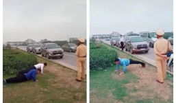 CSGT Bắc Giang nói gì về hình phạt chống đẩy với tài xế không đeo khẩu trang?