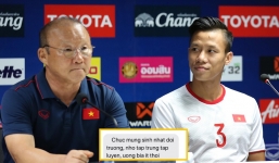 Quế Ngọc Hải đón sinh nhật, thầy Park gửi lời chúc bằng tiếng Việt: 'Uống bia ít thôi'