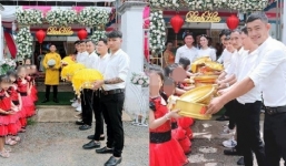 Tranh cãi đám hỏi có dàn phù dâu nhí bê tráp bên cạnh những nam thanh niên