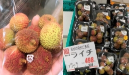 Dân mạng Việt ở Nhật khoe ảnh quả vải trong siêu thị