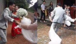 Sự thật ngỡ ngàng về clip cô dâu bị mẹ chồng cấm vào cửa chính trước vì có bầu trước cưới