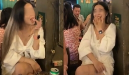 Hot girl vô tư ăn vụng bánh sinh nhật của bàn bên cạnh dù chẳng quen biết 