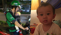 Cha địu con chạy Grab dưới trời nóng 37 độ: Rớt nước mắt vì thương con, nhiều khi khách hàng còn hủy cuốc
