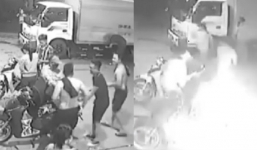 Xác định danh tính 3 thanh niên thách thức nhau hút thuốc gây cháy tại cây xăng 
