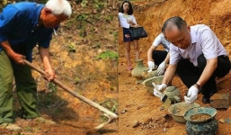 Chiếc bình cổ là bảo vật quốc gia được tìm thấy sau 26 năm làm bô đi tiểu