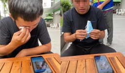 Con gái lần đầu cắp sách đến trường, ông bố khóc đến đỏ cả mắt vì nhớ con