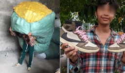 Chàng trai trẻ gây tranh cãi khi dùng tiền bốc vác để mua giày hiệu