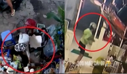 Xuất hiện đoạn clip trộm điện thoại chỉ trong 30s, thủ phạm tình nghi cậu bé lấy cắp túi tiền người bán hàng nước