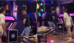Bắt quả tang đang đi karaoke 'mỏi tay' với chiến hữu, vợ lao vào xử lý khiến chồng phải quỳ xuống xin lỗi