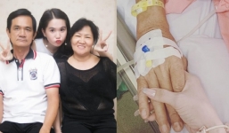 Ngọc Trinh túc trực ngày đêm trong bệnh viện, nơm nớp lo sợ khi bố phải mổ