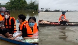 Youtuber nằng nặc đòi đi cùng Thủy Tiên, suýt lật thuyền vẫn cố livestream