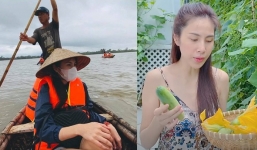 Thủy Tiên đi bán rau củ quả, 'ráng kiếm tiền nuôi chồng' sau chuyến từ thiện 150 tỷ 