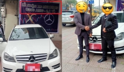 'Chủ tịch' nhận xe Mercedes C300 nhân dịp cuối năm, dân mạng thắc mắc: 'Sao trông nó phèn thế'?