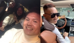 Quang Hải cho 2 người đẹp quá giang trên Mercedes, Huấn Hoa Hồng bất ngờ vào cà khịa 