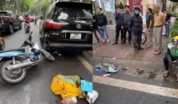 Va vào 'chuyên cơ mặt đất' trên đường phố Hà Nội, shipper bần thần như người mất hồn vì xe hư hỏng nặng