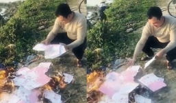 Phát hiện vợ sắp cưới có bầu với người khác, thanh niên quẫn trí đốt hàng trăm thiệp cưới 