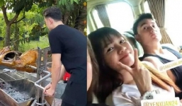 Đặng Văn Lâm tranh thủ về Việt Nam nghỉ ngơi, gia đình bạn gái mổ bò để thiết đãi 