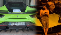 Xôn xao clip thanh niên đi siêu xe Ferrari hơn 10 tỷ đồng bị CSGT còng tay 