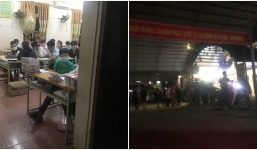 Xôn xao đoạn clip học sinh thi 10 môn một ngày, thi từ sáng sớm đến tối mịt mới về