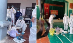 Nam nhân viên y tế ngất xỉu, kiệt sức khi lấy mẫu xét nghiệm Covid-19