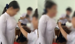 Nam sinh thản nhiên ký tên lên 'tòa thiên nhiên' của bạn cùng lớp gây phản cảm