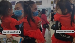 Nghẹn ngào cảnh con gái khóc ngặt, níu kéo trong ngày mẹ đi xuất khẩu lao động