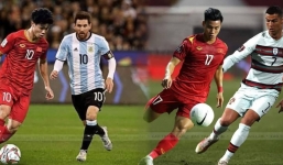 Ảnh chế Việt Nam vào World Cup: Văn Thanh đua tốc độ với Ronaldo, Công Phượng rê bóng qua Messi​